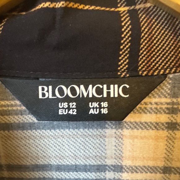 Bloomchic plaid button-down dress with pockets - Picture 4 of 7